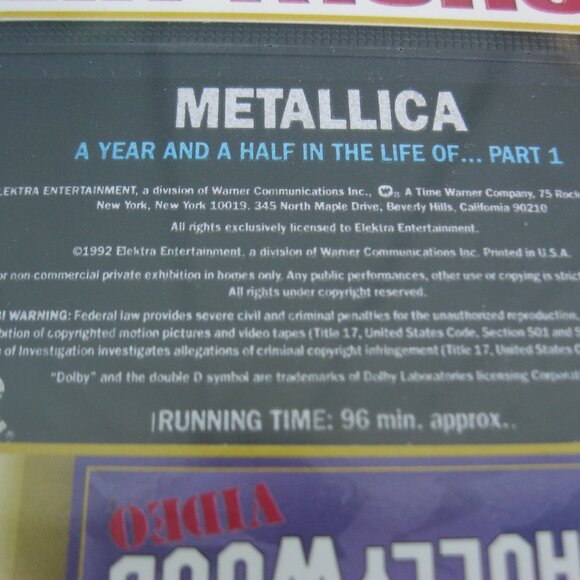 Metalica A Year And A Half In The Life Of Part 1 VHS Vintage 90's - Picture 2 of 2